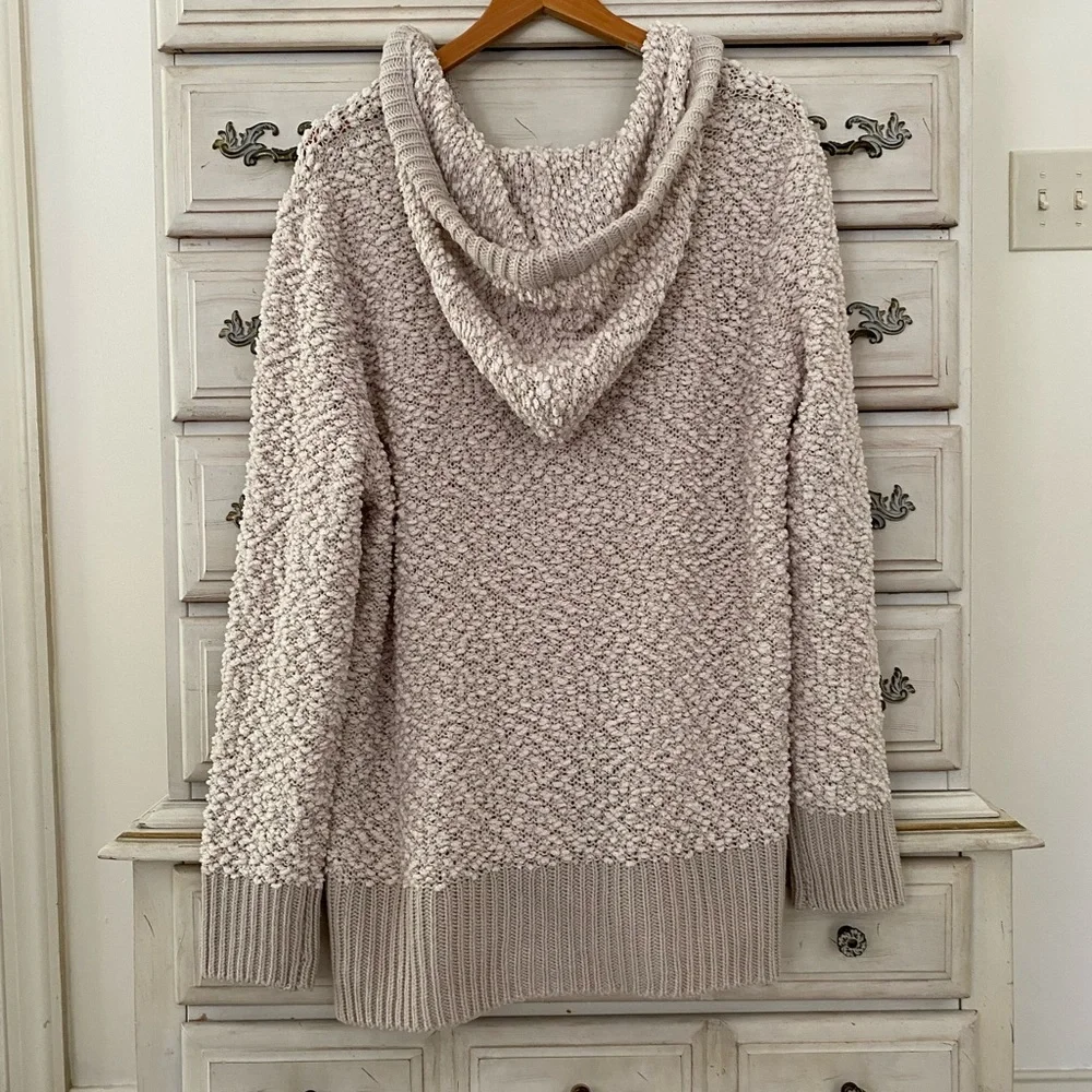 Cream Popcorn Hoodie Sweater - Picture 3 of 7